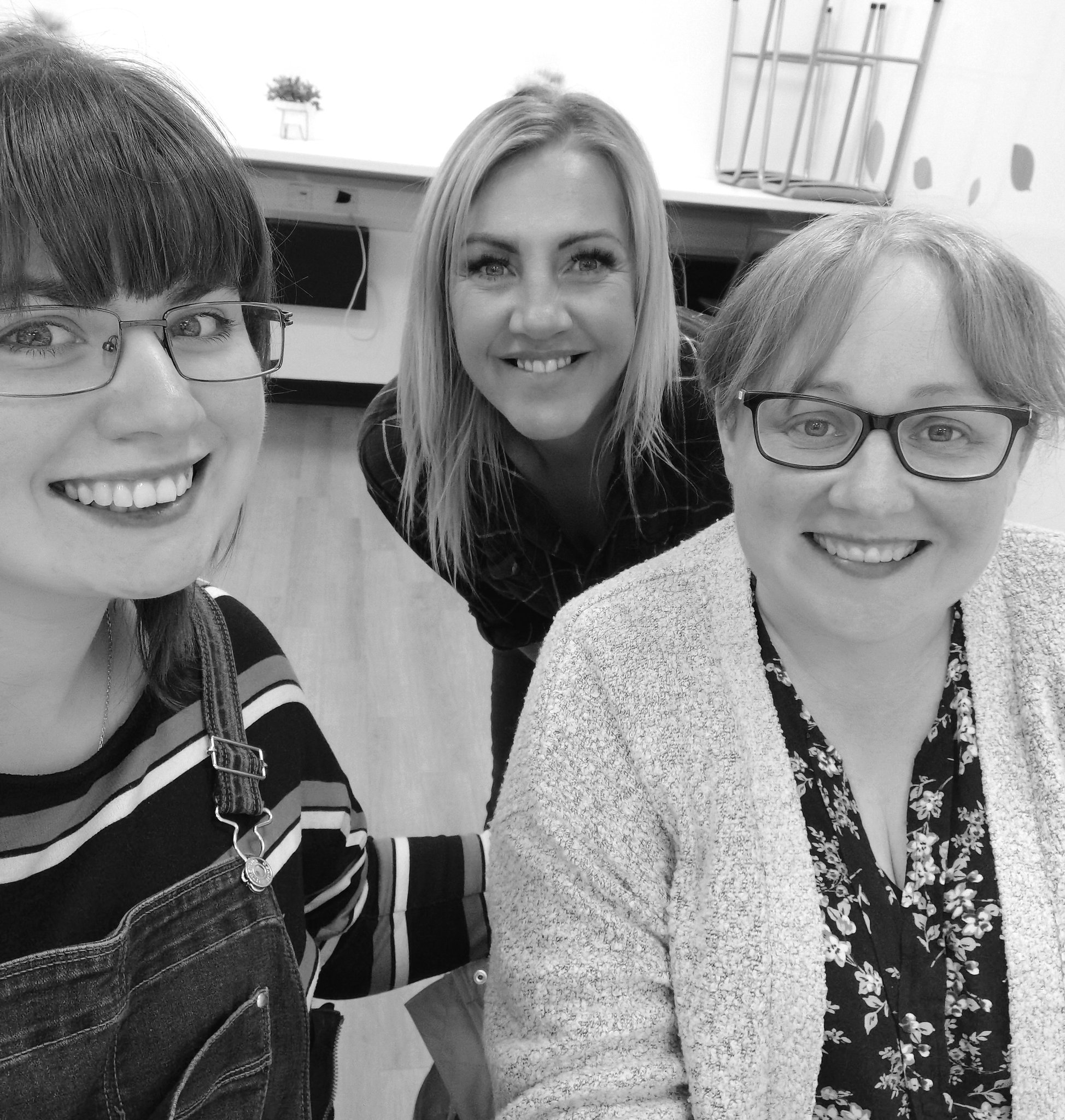 Rebecca Wymer (left) with Claire Clark and Kirsteen Campbell, who set up the Women’s Wellbeing Hub